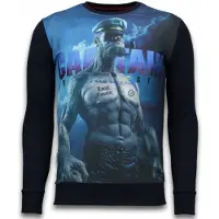 Local Fanatic The sailor man digital rhinestone sweater