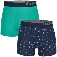 Happy Shorts 2-pack boxershorts heren sea print d830