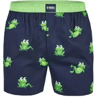 Happy Shorts X heren wijde boxershort met binnenbroek kikker print