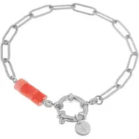 Label Kiki Armband hold on coral silver