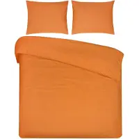 DoubleDry Dekbedovertrek 100% natuurlijk katoen lits jumeaux 240x200/220 cm +