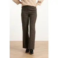 Smashed Lemon Zwart en zand houndstooth broek |