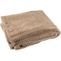 J-Line Blanket polyester taupe