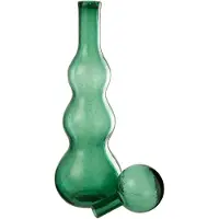 J-Line Bottle + stop carol glass emerald green large