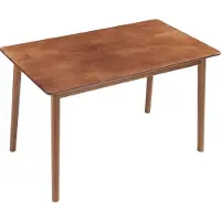 En.casa Eettafel 'Klijori' voor 4-6 personen. Keuken tafel, rechthoekig, 120 x 70 x 74 cm, hout met walnootlook