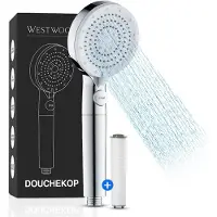 Westwood Douchekop - Waterbesparend met Filter - 5 Sproeistanden Hoge Druk - Chroom