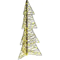 vidaXL Kerstboom 160 LED's Warmwit 150 cm Rattan