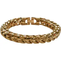 Marama - herenarmband Viggo Goud - schakelarmband - 304 RVS met gouden plating - stoere armband - cadeau voor mannen