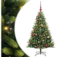 vidaXL Kunstmatige Gehingde Kerstboom 150 LEDs Groen 120 cm PVC en PE