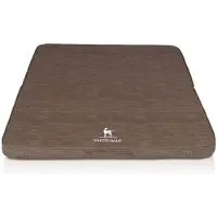 Knuffelwuff Opvouwbare reismat orthopedisch Roanoke van met laser doorstikt kunstleer 100 x 80 cm bruin