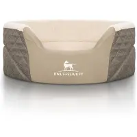 Knuffelwuff orthopedisch hondenbed Lena met hoge schuimrand M-L 70 x 50cm bruin/beige