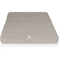 Knuffelwuff Opvouwbare reismat orthopedisch Roanoke van met laser doorstikt kunstleer 100 x 80 cm grijs