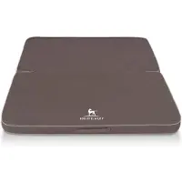 Knuffelwuff Opvouwbare reismat orthopedisch Tacoma van velours met handgeweven uiterlijk 120 x 100 cm grijsbruin