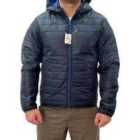 Australian Heren Gewatteerde Jas| Afneembare Capuchon| Heren Jas| Donker Blauw | L