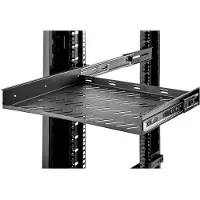Renkforce RF-3432148 19 inch 1 HE Uittrekbaar Geschikt voor kastdiepte: vanaf 400 mm Zwart