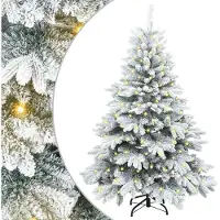 vidaXL Kunstkerstboom met 150 LED met standaard Wit 120 cm PE en PVC