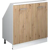 Vicco R-Line Keukenkast voor schuine wand – 80 cm met 2 deuren Artisanaal eiken/wit