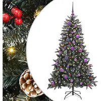 vidaXL Kunstkerstboom met 150 LED Groen 150 cm PVC en Plastic en Staal