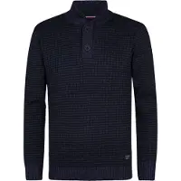 Petrol Industries - Heren Gebreide Trui Cheyenne - Blauw - Maat M