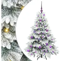 vidaXL Kunstkerstboom met 150 LED met standaard Wit 120 cm PE en PVC