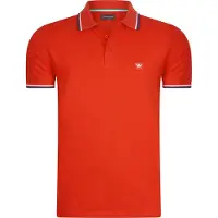 Cappuccino Italia Polo SS Polo Applique Pique Rood