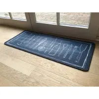 CALICOSY Zwart keukenkleed met bestekpatroon