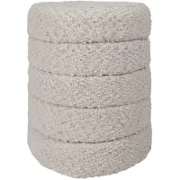Home67 Poef rosa naturel 53 x ø43 cm