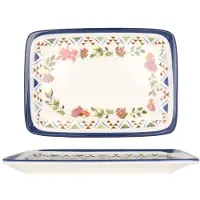 Bonna Serveerschaal spring porselein 23x16 cm set van 2