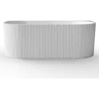 Badplaats Ligbad havana 170 x 80 x 58 cm half vrijstaand bad hoogglans