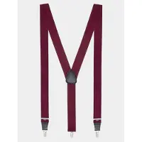 Profuomo Bretels bordeaux, Effen