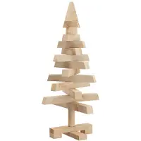 vidaXL Houten kerstboom KOTKA 60 cm Massief grenenhout Naturel