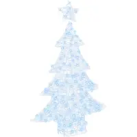 vidaXL Kerstboom met 100 LED Koudwit 120 cm Acryl