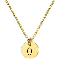 Marama - ketting letter O - RVS-Gold Plated - dames - cadeau - goud - ronde hanger - collier - luxe geschenkverpakking
