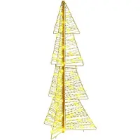 vidaXL Kerstboom 100 LED's Warmwit 120 cm PET