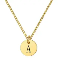 Marama - ketting letter A - RVS-Gold Plated - dames - cadeau - goud - ronde hanger - collier - luxe geschenkverpakking