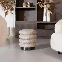 Giga Meubel Poef Matthijs Bouclé Taupe