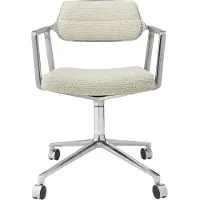 Vipp Bureaustoel Vipp453 Swivel Chair Wavy Polished Frame / Wielen