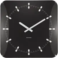 Karlsson Sucinto Dome Wandklok | 35x35x4.5cm | Zwart