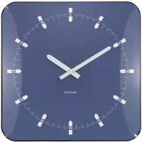 Karlsson - Wandklok Sucinto Dome Square Blauw