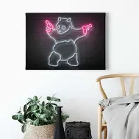 A.S. Création Canvas print DD123088 Panda 0,7 x 0,5 m Zwart / Antraciet Kantoor Hal/Gang Keuken Slaapkamer Woonkamer