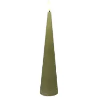 Countryfield LED kegelkaars speelgoed rustiek beige 25cm decoratief.