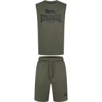Lonsdale Joggingpak 'Allanton' olijfgroen / zwart