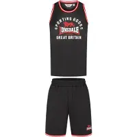 Lonsdale Trainingspak 'Pewsey' knalrood / zwart / wit