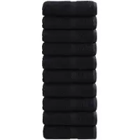 vidaXL Gastendoekjes SOLUND 10 st 600 g/m² 30x50 cm zwart