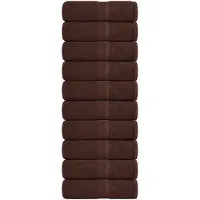 vidaXL Gastendoekjes FROGN 10 st 30x50 cm 360 g/m² bruin