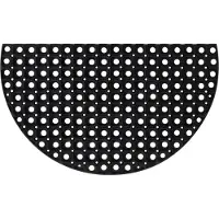vidaXL Deurmat halfrond 45x75 cm rubber