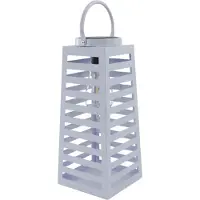 House Vitamin Lamp- lantern solar metal lila 14x32,5cm