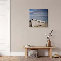 A.S. Création Canvas print DD123276 Idyllic beach 0,5 x 0,5 m Blauw Kantoor Hal/Gang Keuken Slaapkamer Woonkamer