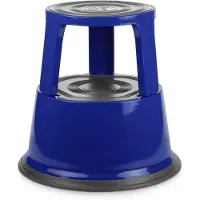 123inkt verrijdbare opstapkruk metaal blauw