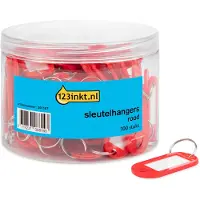 123inkt sleutelhangers rood (100 stuks)